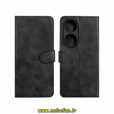 کیف گوشی Honor X7B آنر مگنتی Nillkin نیلکین طرح چرم کتابی محافظ لنزدار مشکی کد 24123