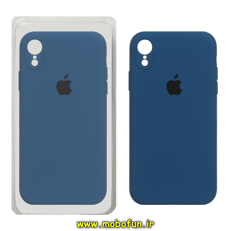 قاب گوشی iPhone XR آیفون سیلیکونی اورجینال پاک کنی درجه یک زیر بسته آبی اقیانوسی کد 24140