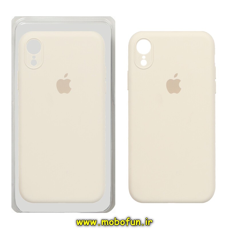 قاب گوشی iPhone XR آیفون سیلیکونی اورجینال پاک کنی درجه یک زیر بسته کرم کد 24153