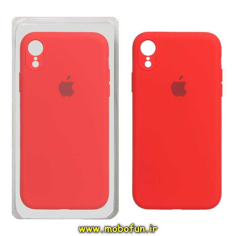 قاب گوشی iPhone XR آیفون سیلیکونی اورجینال پاک کنی درجه یک زیر بسته قرمز کد 24154