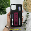قاب گوشی iPhone 12 Pro Max آیفون چرمی اورجینال CASETIFY کاشن CATION دور سیلیکونی استندشو مشکی کد 13823