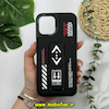 قاب گوشی iPhone 12 Pro Max آیفون چرمی اورجینال CASETIFY کاشن CATION دور سیلیکونی استندشو مشکی کد 13825