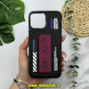 قاب گوشی iPhone 13 Pro Max آیفون چرمی اورجینال CASETIFY کاشن CATION دور سیلیکونی استندشو مشکی کد 13828