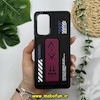 قاب گوشی Galaxy A73 سامسونگ چرمی اورجینال CASETIFY کاشن CATION دور سیلیکونی استندشو مشکی کد 13803