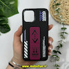 قاب گوشی iPhone 11 Pro آیفون چرمی اورجینال CASETIFY کاشن CATION دور سیلیکونی استندشو مشکی کد 13814