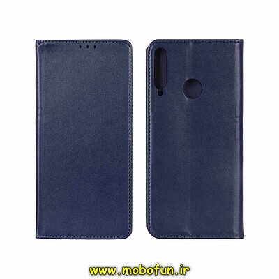 کیف گوشی Huawei Y7P هوآوی طرح چرم کتابی جاکارتی دار سرمه ای کد 24426