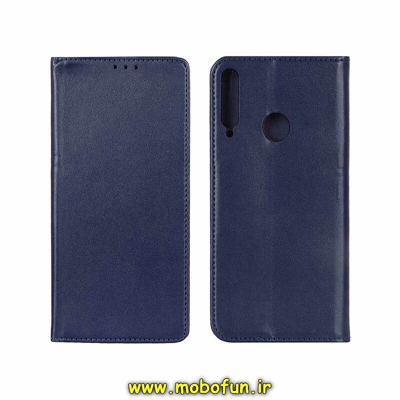 کیف گوشی Huawei Y7P هوآوی طرح چرم کتابی جاکارتی دار سرمه ای کد 24426