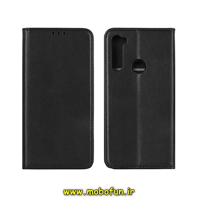 کیف گوشی Redmi Note 8T شیائومی طرح چرم کتابی جاکارتی دار مشکی کد 24433