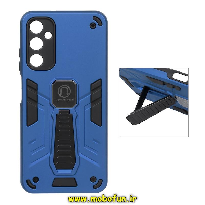 قاب گوشی Galaxy A05S سامسونگ طرح ضد ضربه بتمن Magnet Adsorption هولدر دار محافظ لنز دار آبی کاربنی کد 24471
