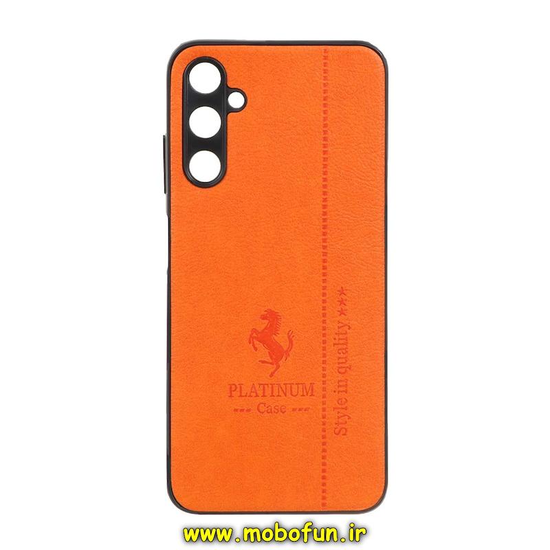 قاب گوشی Galaxy A05S سامسونگ طرح ژله ای چرمی ساده PLATINIM نارنجی کد 24830