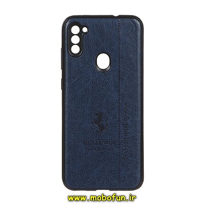 قاب گوشی Galaxy A11 - Galaxy M11 سامسونگ طرح ژله ای چرمی ساده PLATINUM Case سرمه ای کد 24858