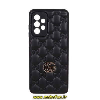 قاب گوشی Galaxy A52 4G - Galaxy A52 5G - Galaxy A52S سامسونگ طرح دار پافر چرمی محافظ لنز دار گوچی GUCCI مشکی کد 24958