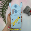 قاب گوشی Galaxy S21 FE سامسونگ سیلیکونی پاک کنی طرح استیج گوش دار Stitch برجسته آبی روشن کد 25217