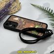 قاب گوشی Galaxy A05S سامسونگ طرح سیلیکونی Solid چرمی کبریتی محافظ لنزدار بند دار کنفی طرح تدی قهوه ای کد 13859