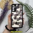 قاب گوشی Galaxy A05S سامسونگ طرح سیلیکونی Solid چرمی کبریتی محافظ لنزدار بند دار کنفی طرح قلبی مشکی کد 13861