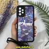 قاب گوشی Galaxy A13 4G سامسونگ طرح سیلیکونی Solid چرمی کبریتی محافظ لنزدار بند دار کنفی طرح فانتزی مشکی کد 13894