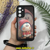 قاب گوشی Galaxy A35 سامسونگ طرح سیلیکونی Solid چرمی کبریتی محافظ لنزدار بند دار کنفی طرح گربه مشکی کد 13965