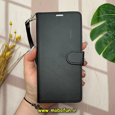 کیف گوشی Galaxy Note 8 سامسونگ مگنتی طرح چرم کتابی بند چرمی مشکی کد 14496