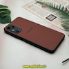 قاب گوشی Galaxy A05S سامسونگ اورجینال چرمی سخت Hard سوزنی محافظ لنزدار قهوه ای کد 14362