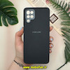 قاب گوشی Galaxy A12 - Galaxy M12 سامسونگ اورجینال چرمی سخت Hard سوزنی محافظ لنزدار مشکی کد 14370