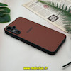 قاب گوشی Galaxy A15 سامسونگ اورجینال چرمی سخت Hard سوزنی محافظ لنزدار قهوه ای کد 14374