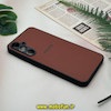 قاب گوشی Galaxy A35 سامسونگ اورجینال چرمی سخت Hard سوزنی محافظ لنزدار قهوه ای کد 14387