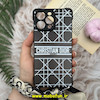 قاب گوشی iPhone 14 Pro Max آیفون طرح لاکچری بند دار اورجینال دستی CHRISTIAN DIOR محافظ لنز دار کد 25560