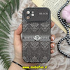 قاب گوشی iPhone 12 آیفون طرح وینتر بلک Winter Black لاکچری گل نقره ای محافظ لنز دار کد 25563