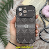 قاب گوشی iPhone 15 Pro آیفون طرح وینتر بلک Winter Black لاکچری گل نقره ای محافظ لنز دار کد 25568