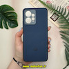 قاب گوشی Redmi Note 12 4G شیائومی اورجینال چرمی سخت Hard سوزنی محافظ لنزدار سرمه ای کد 14440