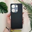 قاب گوشی Redmi Note 13 Pro 4G / Poco M6 Pro 4G شیائومی اورجینال چرمی سخت Hard سوزنی محافظ لنزدار مشکی کد 14449