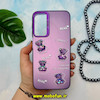 قاب گوشی Galaxy A24 سامسونگ طرح So CooL اورجینال عروسک برجسته خرسی آبنباتی بنفش کد 14244
