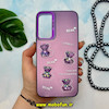قاب گوشی Galaxy A34 سامسونگ طرح So CooL اورجینال عروسک برجسته خرسی آبنباتی بنفش کد 14254