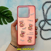 قاب گوشی Redmi 12C - Poco C55 - Redmi 11A شیائومی طرح So CooL اورجینال عروسک برجسته خرسی آبنباتی رزگلد کد 14272