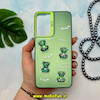 قاب گوشی Galaxy S21 FE سامسونگ طرح So CooL اورجینال عروسک برجسته خرسی آبنباتی سبز کد 14291