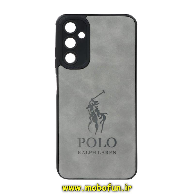 قاب گوشی Galaxy A05S سامسونگ طرح ژله ای چرمی جیر ساده پولو POLO RALPH طوسی کد 25608