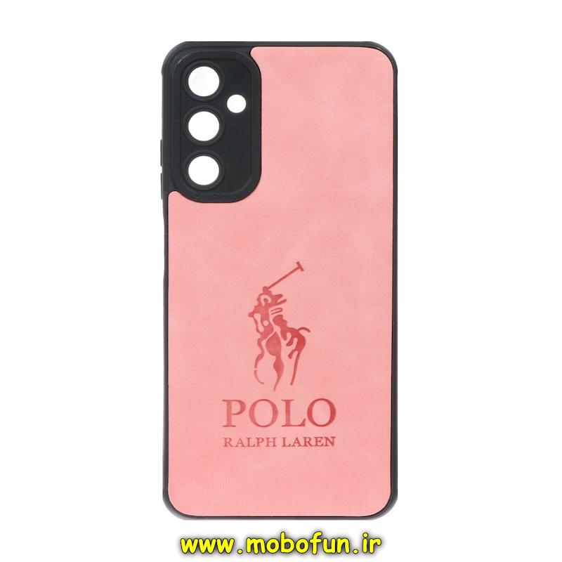 قاب گوشی Galaxy A05S سامسونگ طرح ژله ای چرمی جیر ساده پولو POLO RALPH صورتی کد 25613