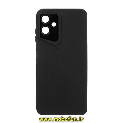 قاب گوشی Galaxy A06 سامسونگ Porsche Design سیلیکونی ژله ای محافظ لنز دار مشکی کد 25629