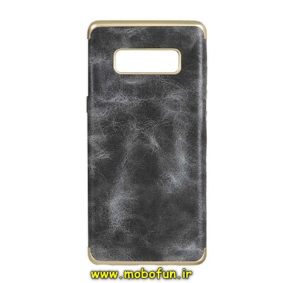 قاب گوشی Galaxy Note 8 سامسونگ طرح ژله ای چرمی ذغالی کد 25728