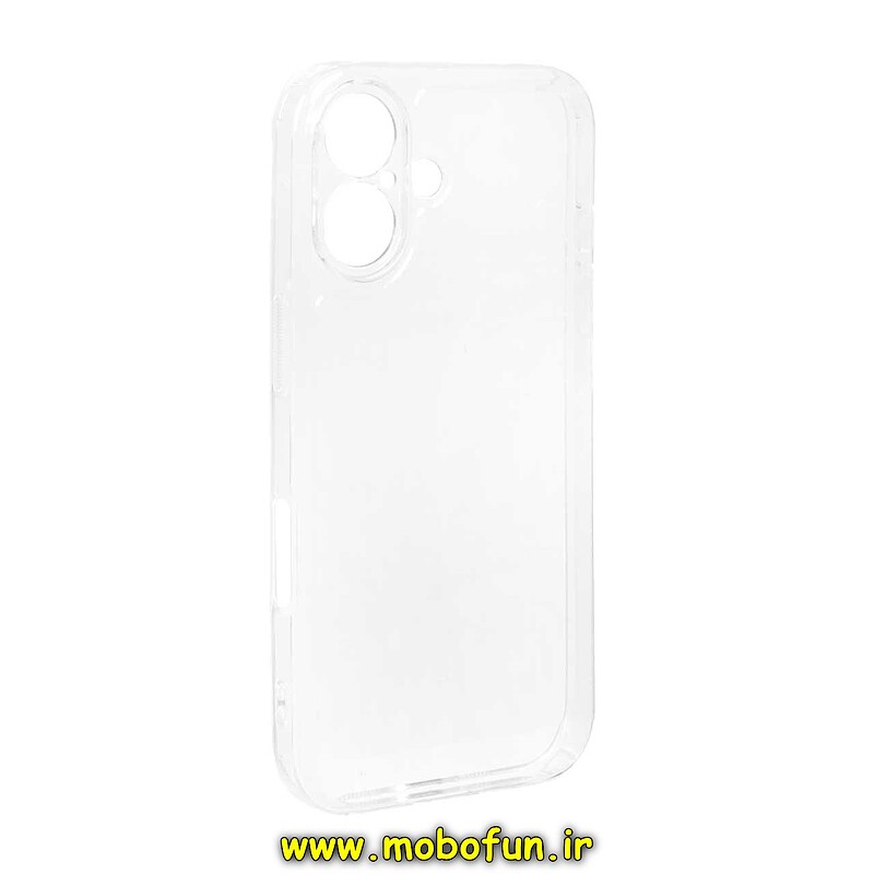 قاب گوشی iPhone 16 آیفون طرح ژله ای شفاف بی رنگ SPACE ایربگ دار محافظ لنز دار کد 25790