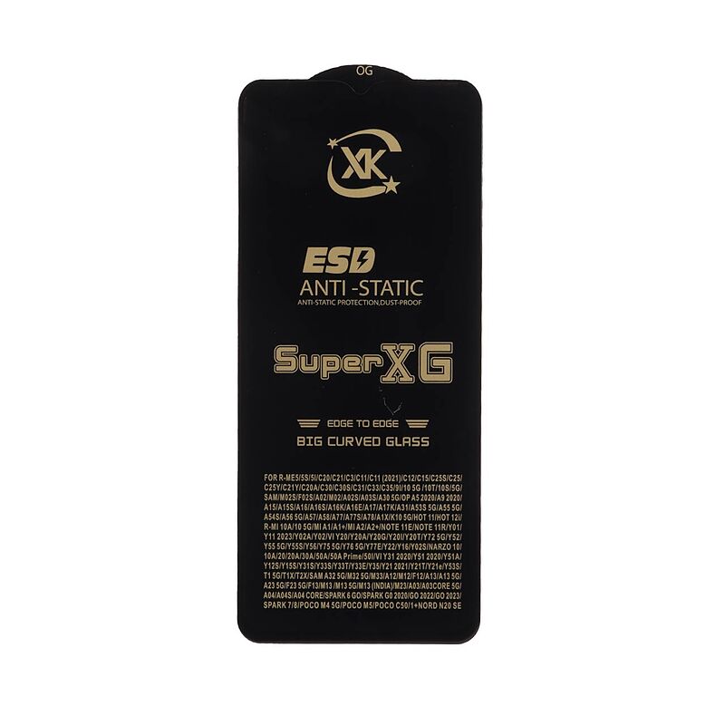 گلس گوشی شیشه ای فول کاور ESD Super XG آنتی استاتیک اورجینال برای Galaxy M02S / F02S / A02 / M02 / A02S / A03S / A32 5G / M32 5G / M33 / A12 / M12 / F12 / A13 / A23 / F13 / F23 / M13 4G / M13 5G / M23 / A03 / A03 Core / A04 / A04S / A04E / Redmi A1 / Redmi A2 / Redmi A1 Plus / Redmi A2 Plus / Redmi Note 11E / Poco M5 / Realme C21Y / Realme C30 / Realme C30S کد 25921