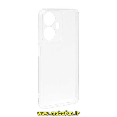 قاب گوشی Realme C55 ریلمی طرح ژله ای شفاف بی رنگ SPACE ایربگ دار محافظ لنز دار کد 25939