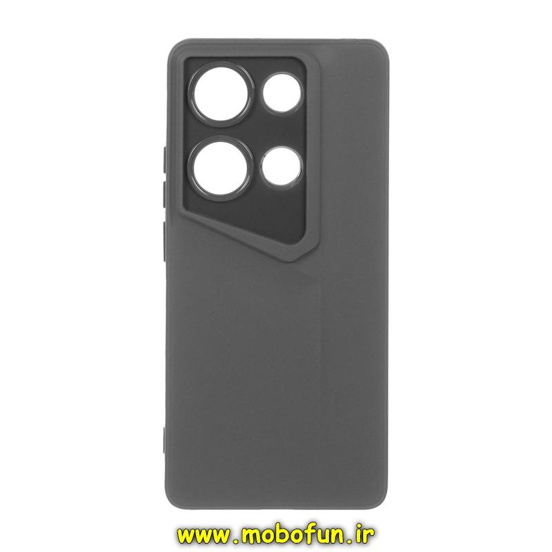 قاب گوشی Redmi Note 13 Pro 4G / Poco M6 Pro 4G / Redmi Note 14S شیائومی Porsche Design سیلیکونی ژله ای محافظ لنز دار خاکستری کد 26013