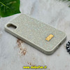 قاب گوشی iPhone X - iPhone XS آیفون نگین دار سواروسکی پلاک فلزی اورجینال محافظ لنز دار سفید کد 14312