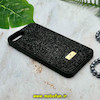 قاب گوشی iPhone 7 Plus - iPhone 8 Plus آیفون نگین دار سواروسکی پلاک فلزی اورجینال محافظ لنز دار مشکی کد 14318