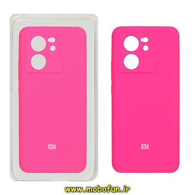 قاب گوشی Xiaomi 13T - Xiaomi 13T Pro شیائومی سیلیکونی اورجینال پاک کنی درجه یک زیربسته محافظ لنزدار صورتی فانتزی کد 26070