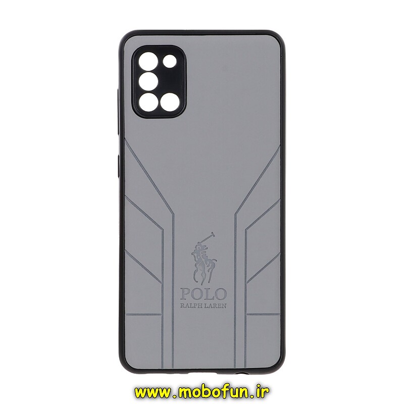 قاب گوشی Galaxy A31 سامسونگ طرح ژله ای چرمی ساده پولو POLO RALPH خاکستری کد 26160