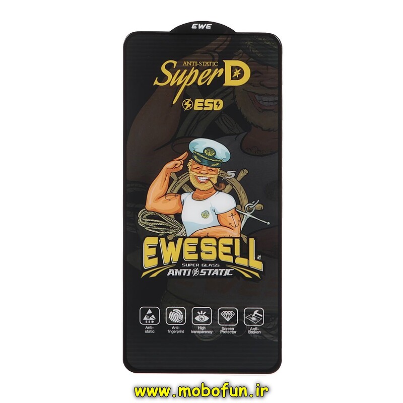 گلس گوشی شیشه ای EWESELL سری آنتی استاتیک ESD SuperD اورجینال برای Galaxy A71 / A73 / F62 / M62 / M51 / M52 5G / M53 5G / M54 5G / F54 / Galaxy S10 Lite / Galaxy Note 10 Lite کد 26201