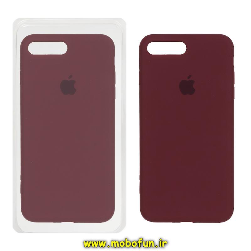 قاب گوشی iPhone 7 Plus - iPhone 8 Plus آیفون سیلیکونی اورجینال پاک کنی درجه یک زیربسته زرشکی کد 26347
