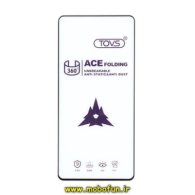 گلس گوشی شیشه ای ACE FOLDING سری آنتی استاتیک ESD HD 360 اورجینال برای Xiaomi Redmi Note 13 Pro 5G / Redmi Note 13 5G / Poco X6 کد 26455